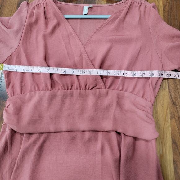 ASOS Mini Wrap Dress With Ruched Waist Size 12 - Picture 5 of 7